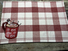 Load image into Gallery viewer, Hot Chocolate Snowman Placemat Red