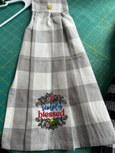 Load image into Gallery viewer, Over the door hanging towel. Simply Blest