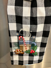 Load image into Gallery viewer, Over the door hanging towel. "Cocoa and Gingerbread Cookies" (Copy)