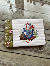 Load image into Gallery viewer, Mug of hot chocolate with marshmallows and candy cane mug rug