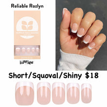 Load image into Gallery viewer, Reliable Rozlyn french manicure Red Aspen Dashes