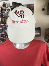 Load image into Gallery viewer, Grandma feet white hat