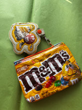 Load image into Gallery viewer, M & M candy zippered clutch bag`