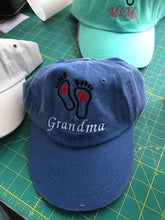 Load image into Gallery viewer, Grandma feet white hat