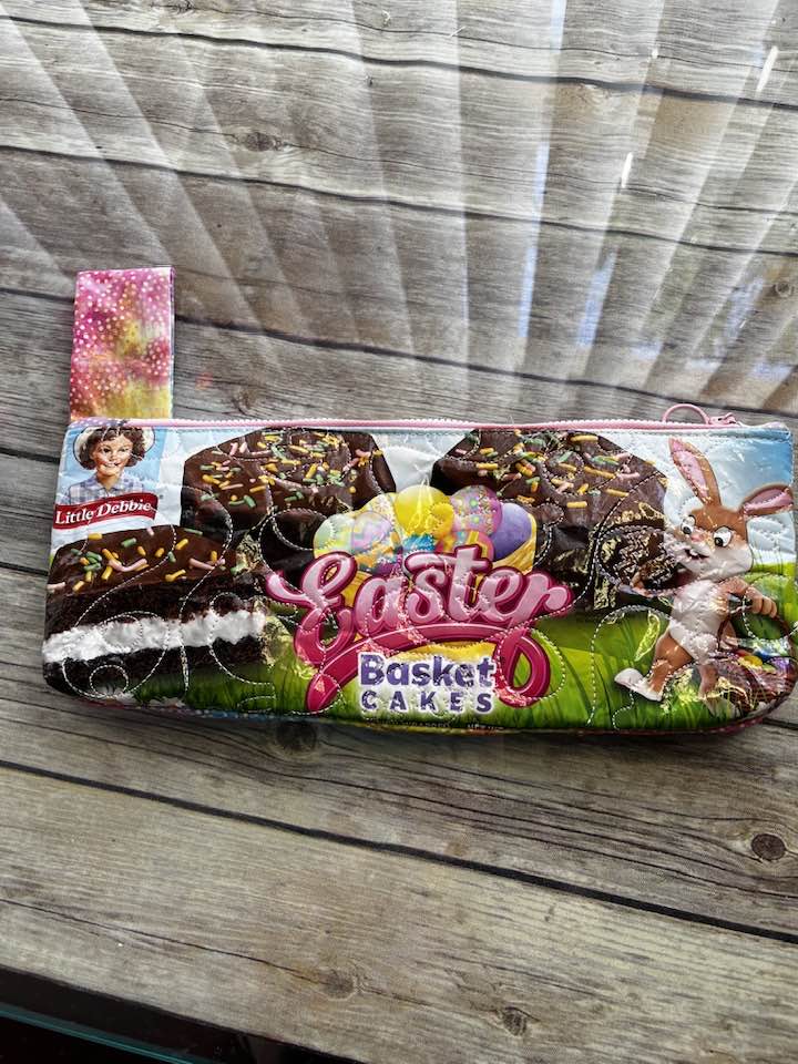 Little Debbies Easter Chocolate Cakes zippered clutch bag