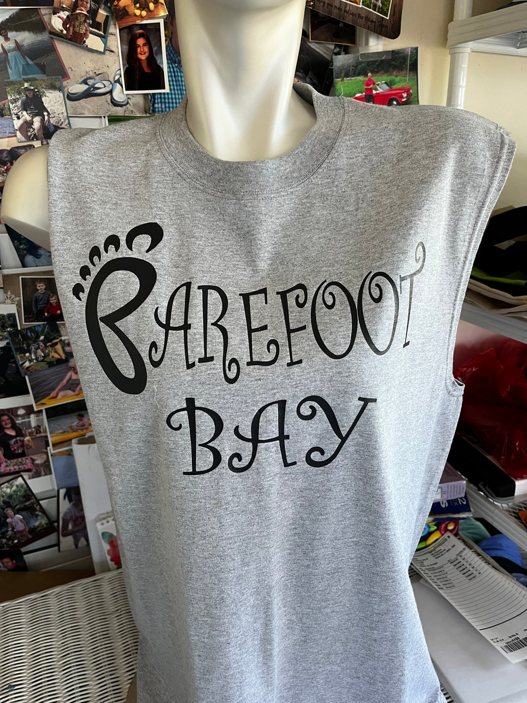 Barefoot Bay Tank tee shirt size medium mens cut