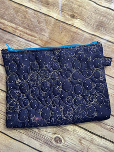 York Peppermint Patties embroidered clutch bag
