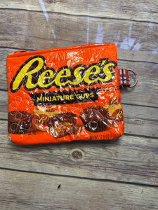 Reeses Miniature Peanut butter cup  embroidered clutch bag