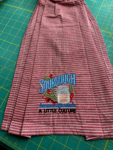 Over the door hanging towel. Sourdough, because life needs a little culture