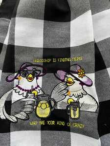 Over the door hanging towel.  Friendship is finding people who are your kind of crazy (Copy)