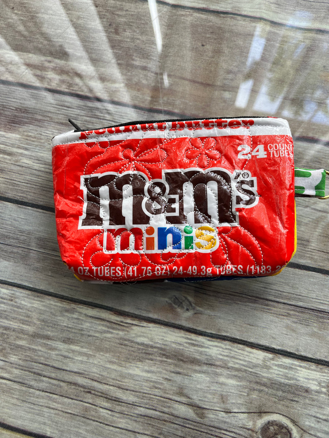 M & M's Peanut Candy embroidered clutch bag