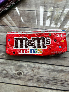 M & M's Mini Chocolate Candy embroidered clutch bag