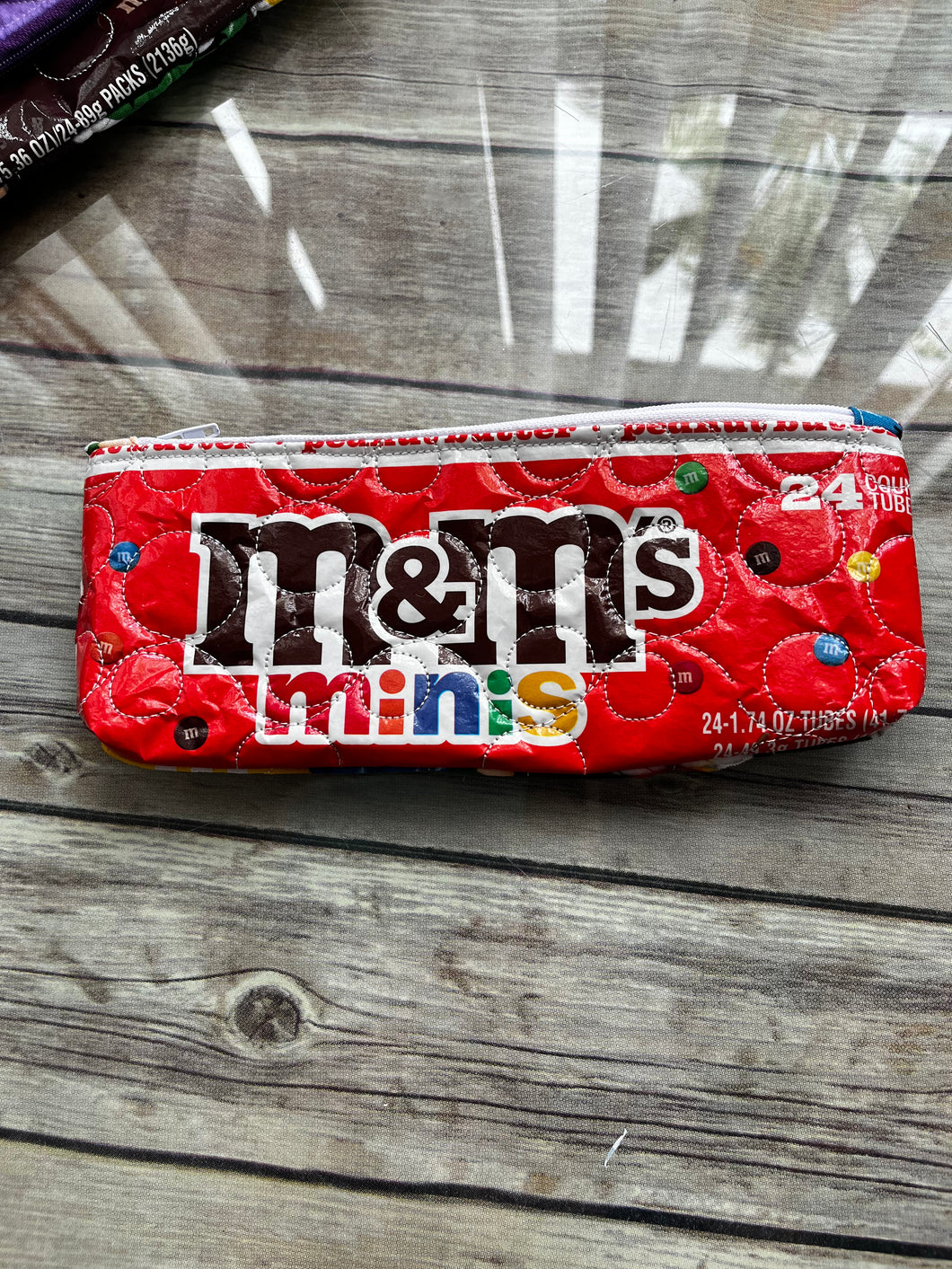 M & M's Mini Chocolate Candy embroidered clutch bag