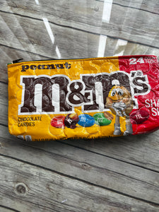 M & M's Peanut Candy embroidered clutch bag
