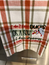Load image into Gallery viewer, Over the door hanging towel. "I have Chickens"
