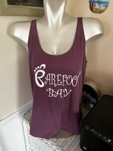 Sleeveless muscle tank Tee shirt Barefoot Bay in size Large