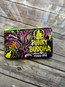 Funky Budda embroidered clutch bag