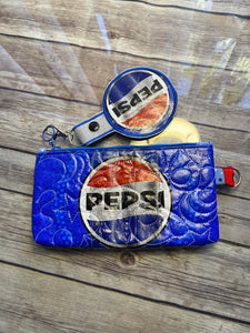 Pepsi embroidered clutch bag