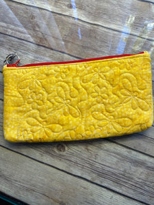 Skittles embroidered clutch bag