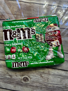 M & M Holiday blend embroidered clutch bag