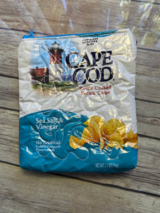 Cape Cod Salt & vinegar Chip bag embroidered clutch bag