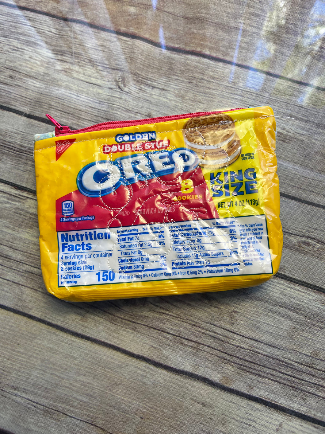 Oreo Golden snack pack embroidered clutch bag