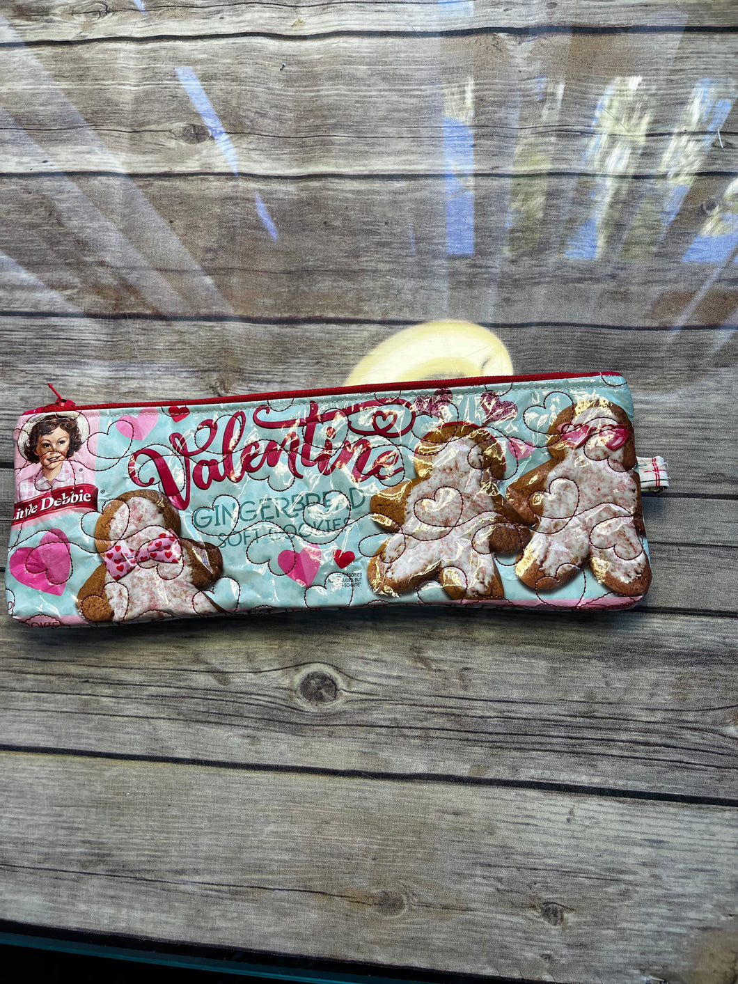 Little Debbies Valentine Gigerbread embroidered clutch bag