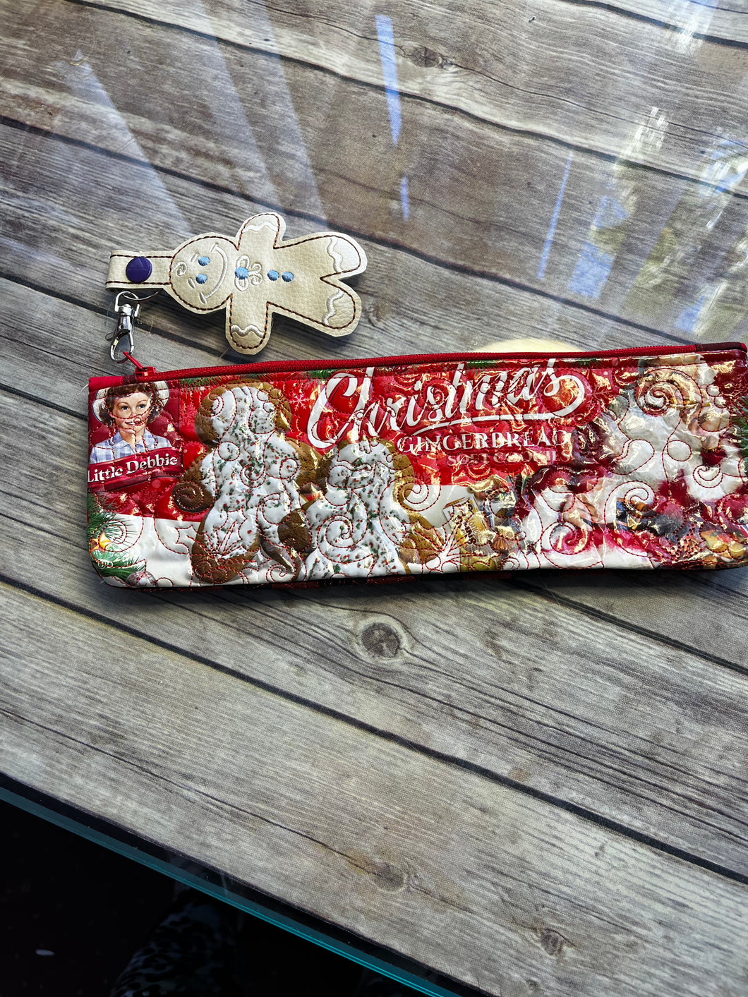 Little Debbie Ginger bread cookie  Embroidered clutch bag