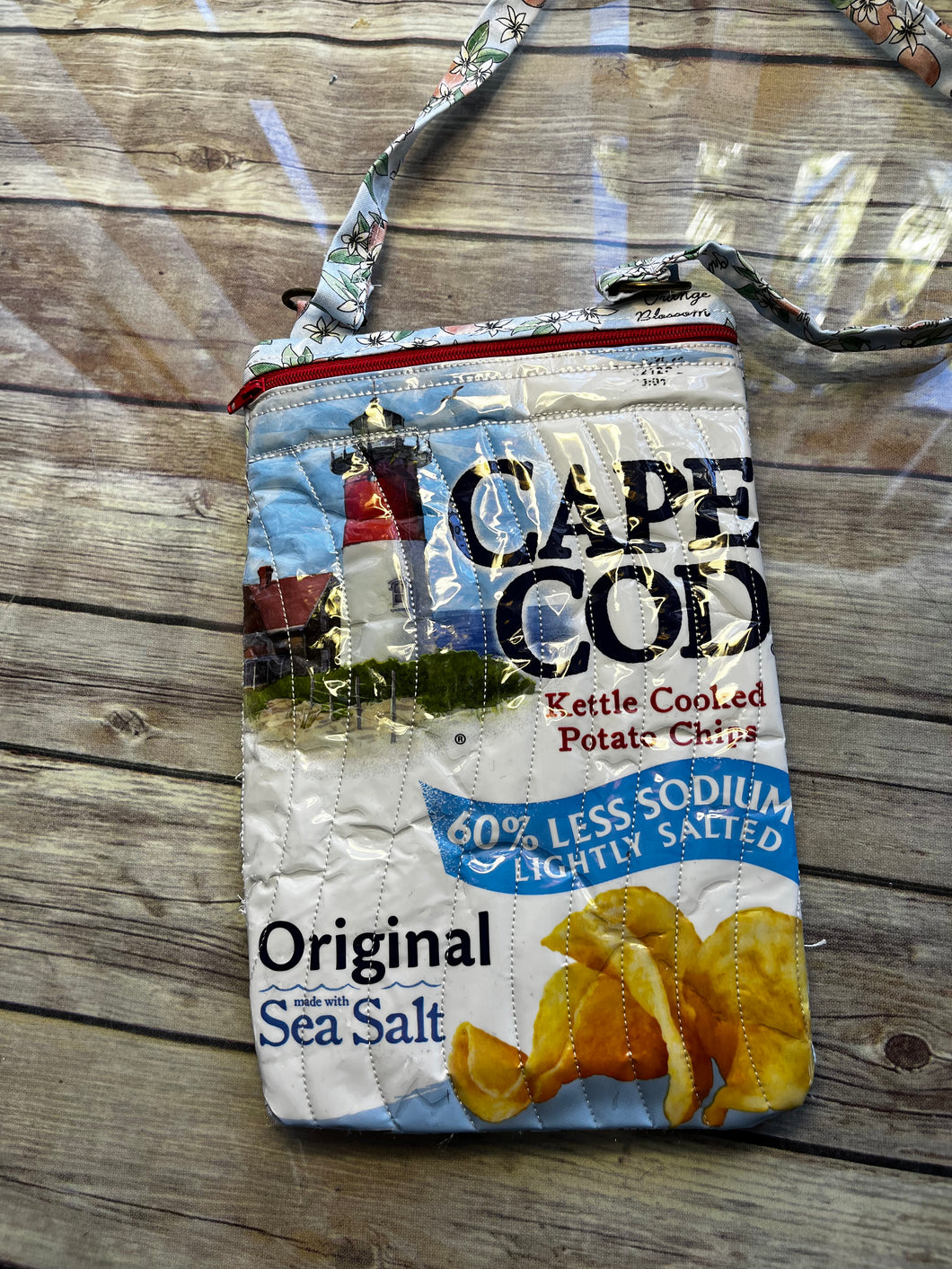 Cape Cod embroidered clutch bag
