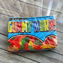 Load image into Gallery viewer, Gummy Worms zippered clutch bag
