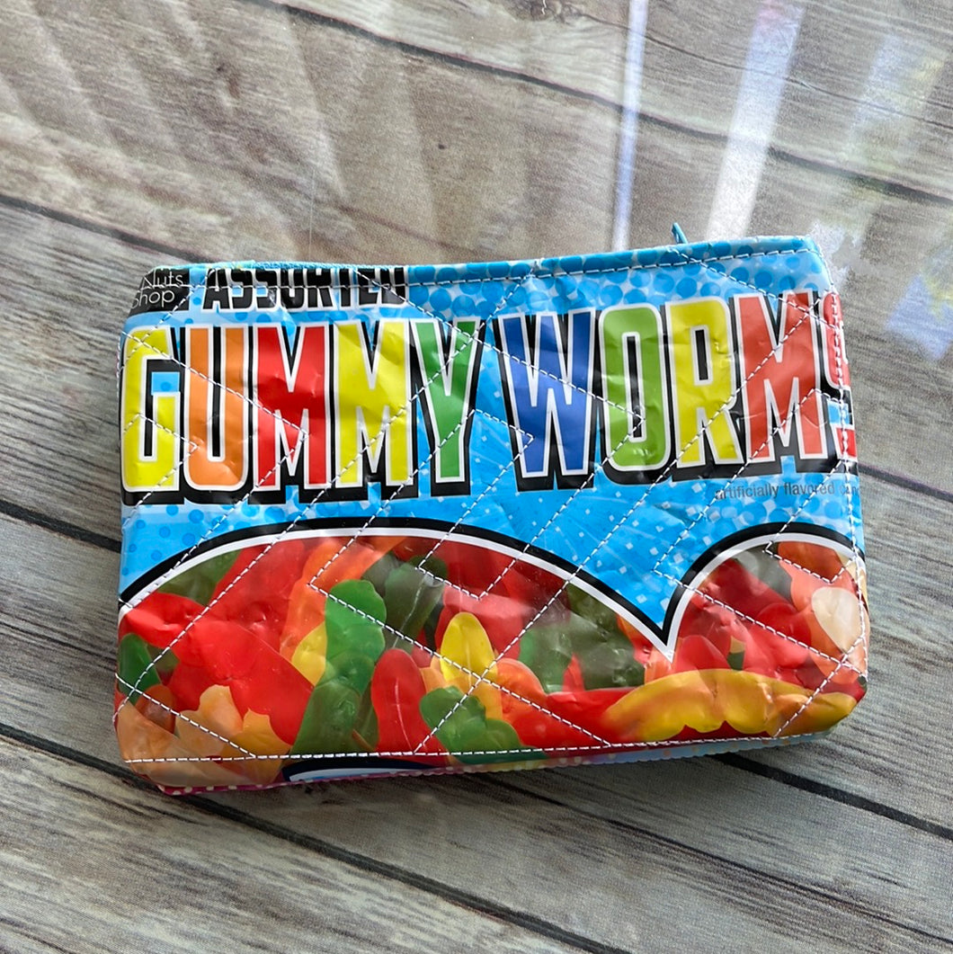 Gummy Worms zippered clutch bag