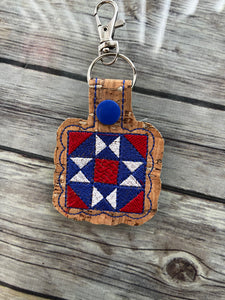 Quilt square Key tag