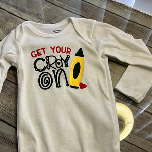 Infant long sleeved  Tee shirt size 12 mo.  Get your Cray on