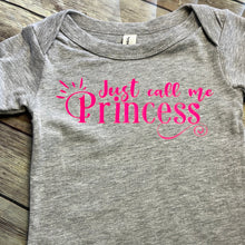 Load image into Gallery viewer, Infant Tee shirt size 12-18 mo.  &quot;Just call me Princess&quot;
