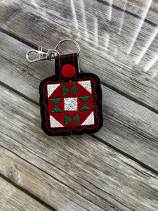 Quilt square Key tag