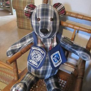 Memory Bear made from a Dads shirts