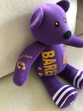 Load image into Gallery viewer, Memory Teddy Bears made from a baseball jersey
