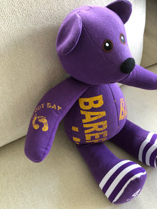 Memory Teddy Bears made from a baseball jersey