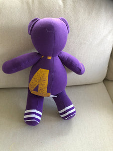 Memory Teddy Bears made from a baseball jersey