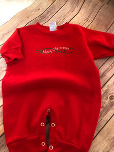 Merry Christmas baby long sleeved onies