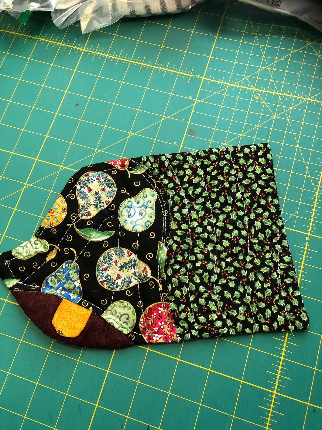 Christmas Bell Mug Rug or Coffee mat