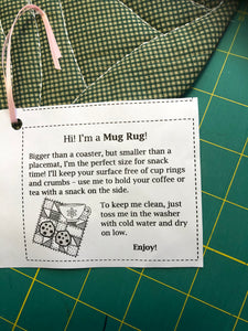 Christmas Bell Mug Rug or Coffee mat