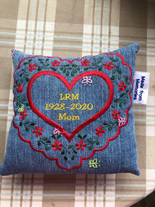 Memory pillows from a shirt or clothing  8 x 8