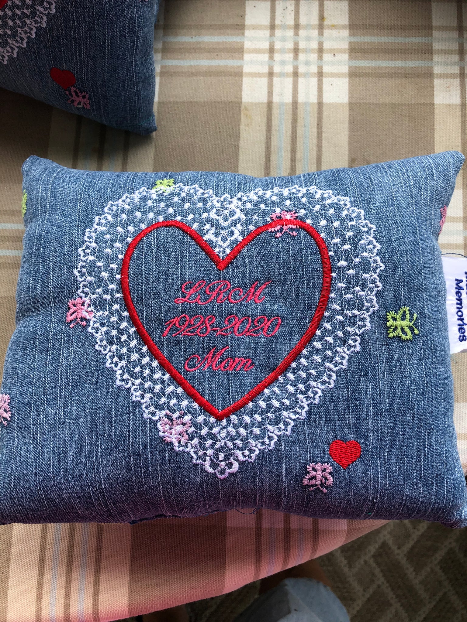 Memory pillows from a shirt or clothing 8 x 8 – Heartsdesign