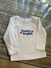 Load image into Gallery viewer, Granny Magnet long sleeved T shirt size 3-6 months

