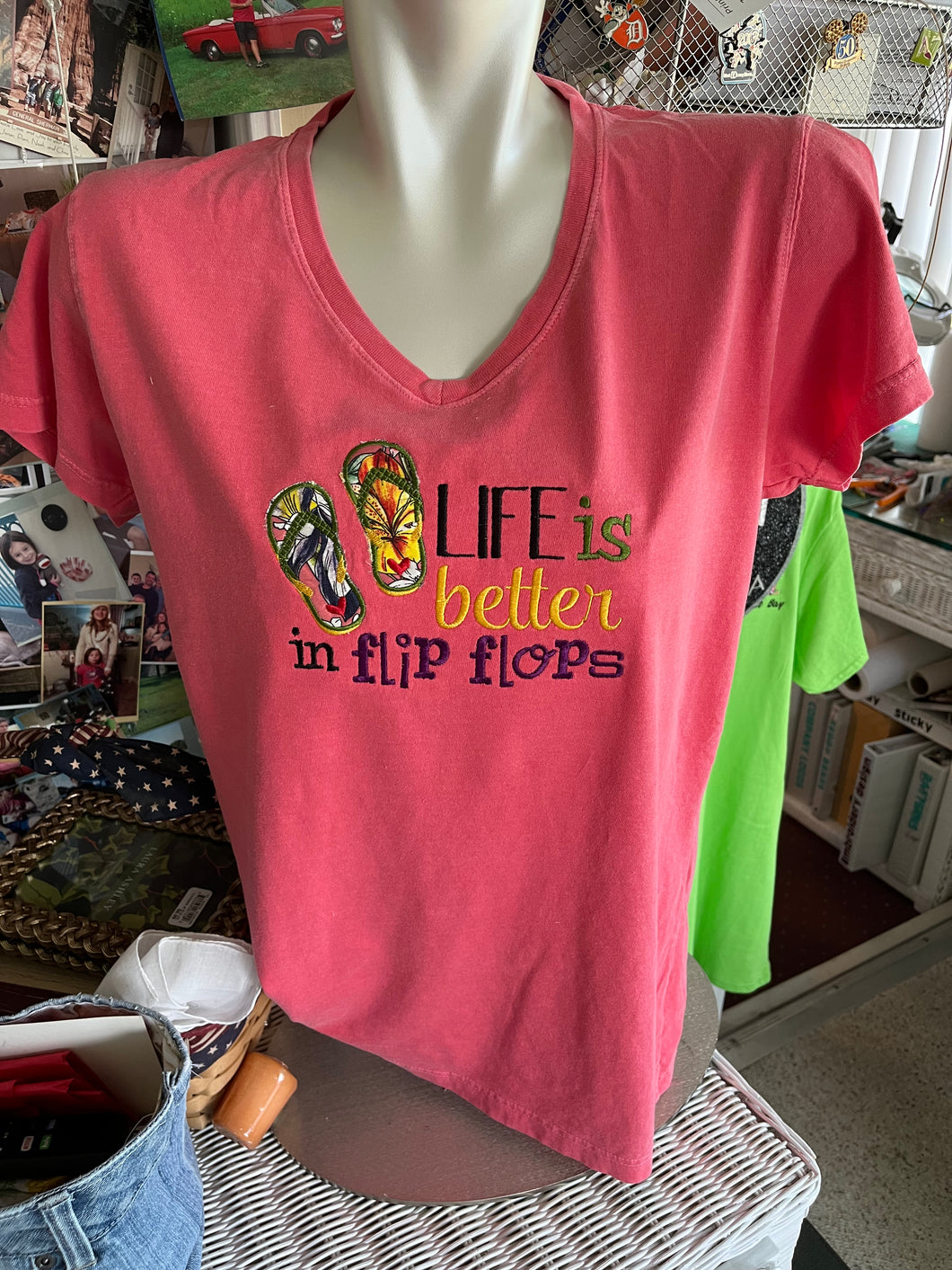 Life is Better in Flip Flops Ladies Tee shirt
