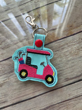 Load image into Gallery viewer, Golf Cart Key Fob  Machine Embroidered
