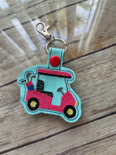 Load image into Gallery viewer, Golf Cart Key Fob  Machine Embroidered
