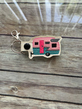Load image into Gallery viewer, Camper Key Fob  Machine Embroidered
