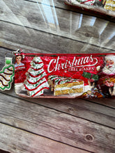 Load image into Gallery viewer, Vanilla Christmas tree Cakes Little Debbie clutch bag
